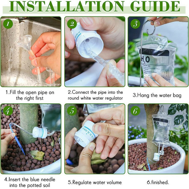 4Pcs 350ml Plant Watering Drip Irrigation Bags Adjustable Auto Watering Bag with 4 Hooks 4Pcs 350ml Plant Watering Drip Irrigation Bags Adjustable Auto Watering Bag with 4 Hooks